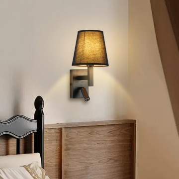 Brilagi - Светодиодная настенная лампа DEYA 1xE14/40W/230V + LED/3W черный