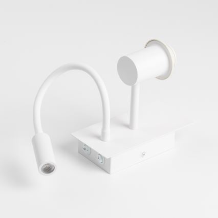 Brilagi - Светодиодная гибкая настенная лампа NUBILA 1xE27/25W/230V + LED/3W белый/коричневый