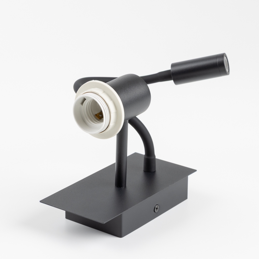 Brilagi - Светодиодная гибкая настенная лампа NUBILA 1xE27/25W/230V + LED/3W черный/Помпейский красный