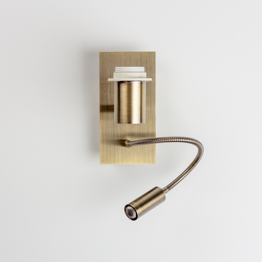 Brilagi - Светодиодная гибкая настенная лампа NUBILA 1xE27/25W/230V + LED/3W латунь/черный