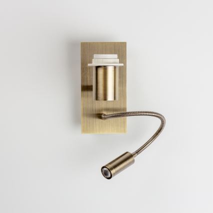 Brilagi - Светодиодная гибкая настенная лампа NUBILA 1xE27/25W/230V + LED/3W латунь/светло-коричневый