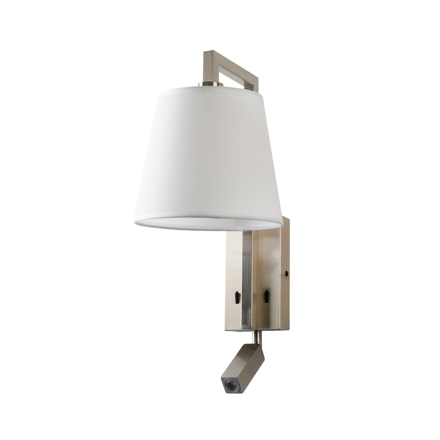 Brilagi - Светодиодная настенная лампа RAYA 1xE14/40W/230V + LED/3W белый/матовый хром