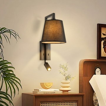 Brilagi - Светодиодная настенная лампа RAYA 1xE14/40W/230V + LED/3W черный