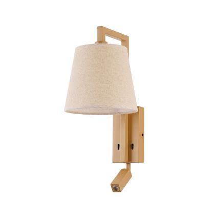 Brilagi - Светодиодная настенная лампа RAYA 1xE14/40W/230V + LED/3W лен/бежевый