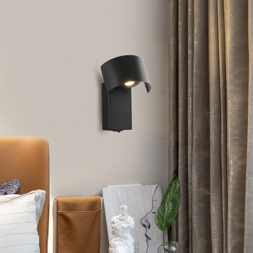 Brilagi - Светодиодная настенная лампа VASTO LED/3W/230V черный