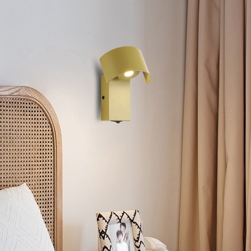 Brilagi - Светодиодная настенная лампа VASTO LED/3W/230V желтый