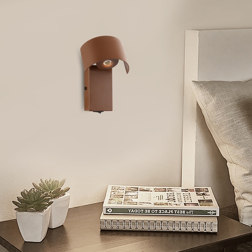 Brilagi - Светодиодная настенная лампа VASTO LED/3W/230V коричневый