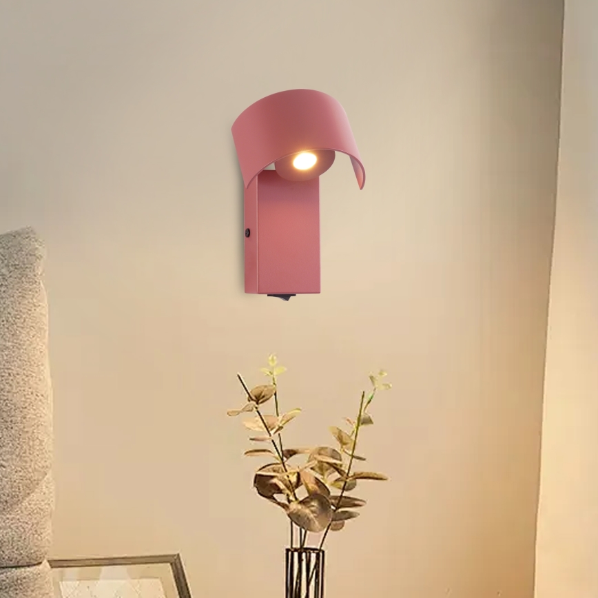 Brilagi - Светодиодная настенная лампа VASTO LED/3W/230V красный бордовый