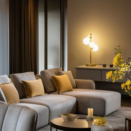 Brilagi - Светодиодная настольная лампа MILLA 4xG9/3W/230V золотистый/белый