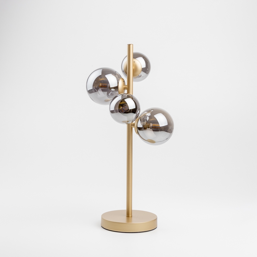 Brilagi - Светодиодная настольная лампа MILLA 4xG9/3W/230V золотистый/дымчатый