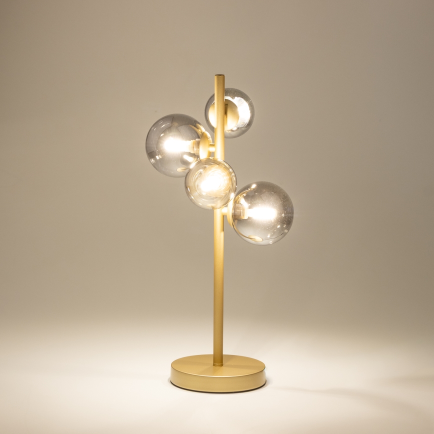 Brilagi - Светодиодная настольная лампа MILLA 4xG9/3W/230V золотистый/дымчатый