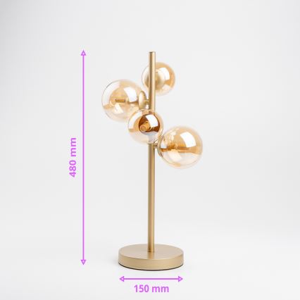 Brilagi - Светодиодная настольная лампа MILLA 4xG9/3W/230V золотистый