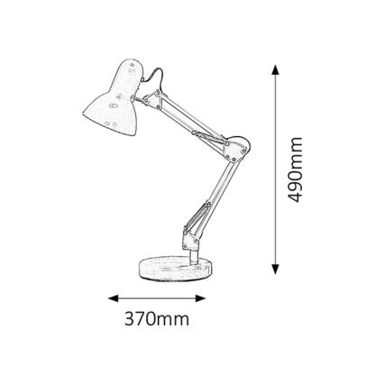 Brilagi - Светодиодная настольная лампа ROMERO 1xE27/10W/230V белая