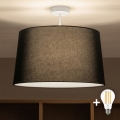 Brilagi - Светодиодная накладная люстра CERIA 1xE27/60W/230V диам. 45 см белая/черная