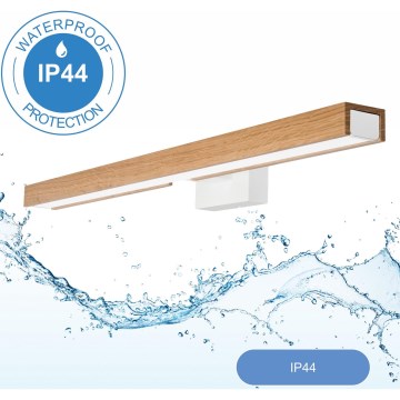 Brilagi - Светодиодная подсветка для зеркала в ванной комнате WOODY MIRROR LED/12W/230V 60 см IP44 дуб/белый