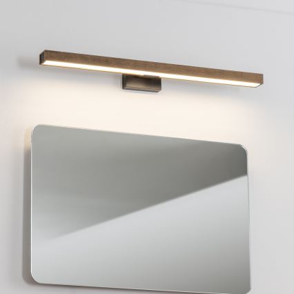 Brilagi - Светодиодная подсветка для зеркала в ванной комнате WOODY MIRROR LED/12W/230V 60 см IP44 дуб орех/черный