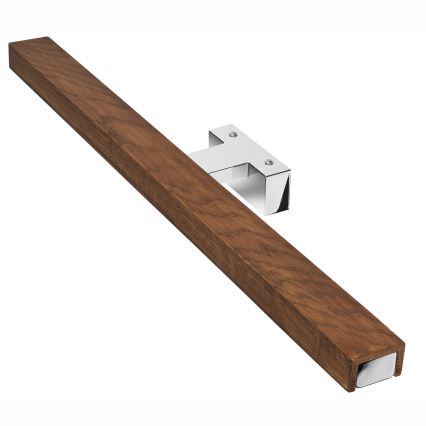Brilagi - Светодиодная подсветка для зеркала в ванной комнате WOODY MIRROR LED/12W/230V 60 см IP44 дуб вишня/блестящий хром