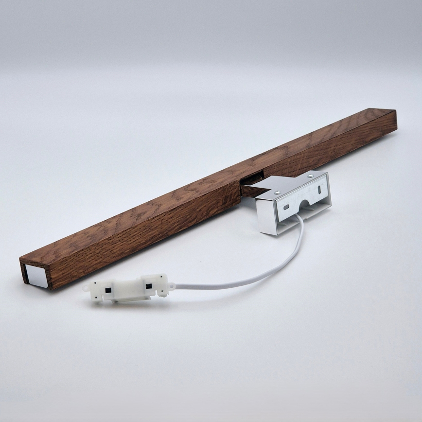 Brilagi - Светодиодная подсветка для зеркала в ванной комнате WOODY MIRROR LED/12W/230V 60 см IP44 дуб вишня/блестящий хром