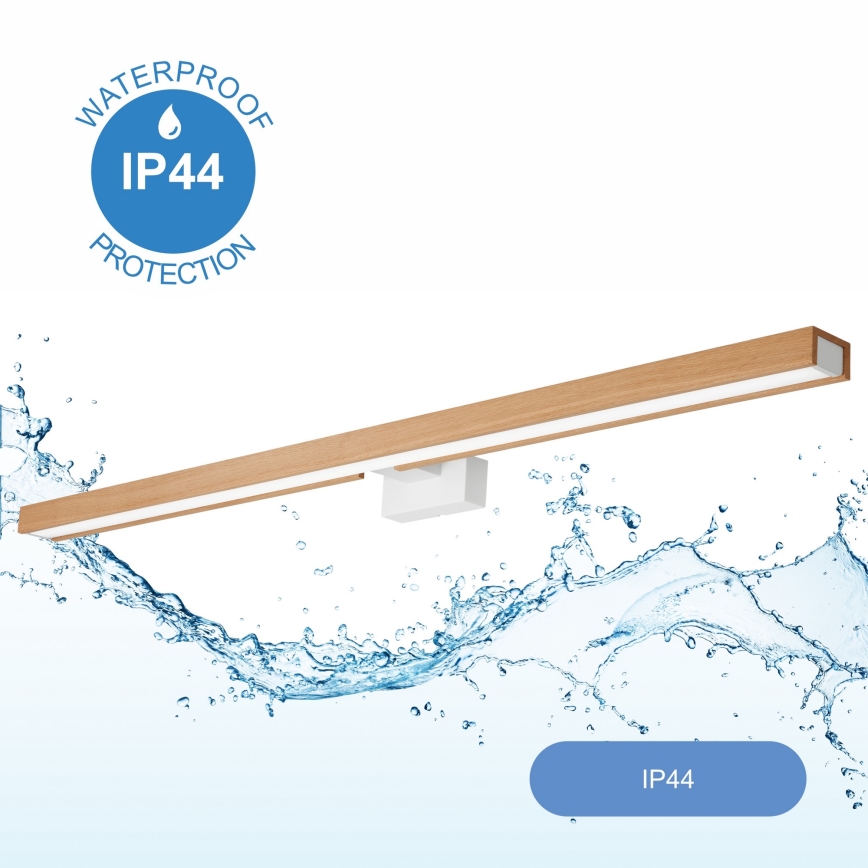 Brilagi - Светодиодная подсветка для зеркала в ванной комнате WOODY MIRROR LED/15W/230V 90 см IP44 дуб/белый