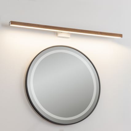 Brilagi - Светодиодная подсветка для зеркала в ванной комнате WOODY MIRROR LED/15W/230V 90 см IP44 дуб вишня/белый