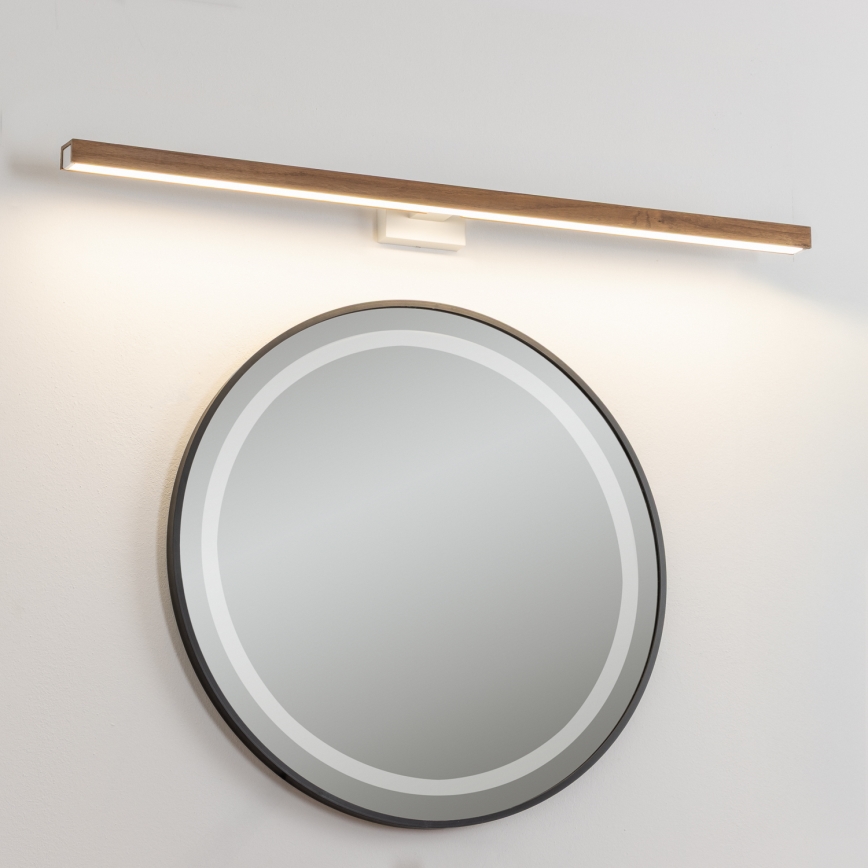 Brilagi - Светодиодная подсветка для зеркала в ванной комнате WOODY MIRROR LED/15W/230V 90 см IP44 дуб вишня/белый
