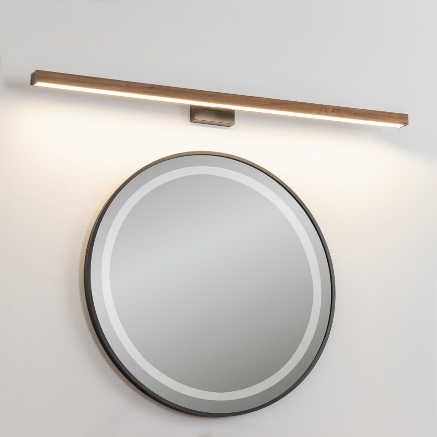 Brilagi - Светодиодная подсветка для зеркала в ванной комнате WOODY MIRROR LED/15W/230V 90 см IP44 дуб вишня/черный