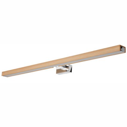 Brilagi - Светодиодная подсветка для зеркала в ванной комнате WOODY MIRROR LED/15W/230V 90 см IP44 дуб/блестящий хром