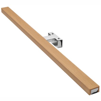 Brilagi - Светодиодная подсветка для зеркала в ванной комнате WOODY MIRROR LED/15W/230V 90 см IP44 дуб/блестящий хром