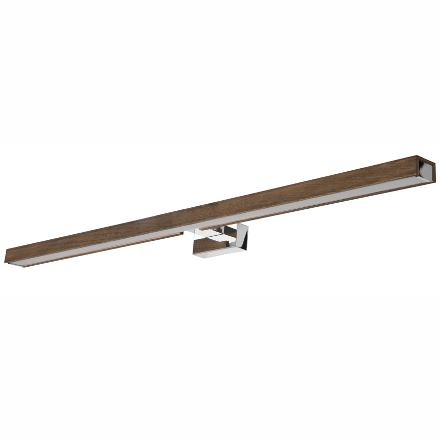 Brilagi - Светодиодная подсветка для зеркала в ванной комнате WOODY MIRROR LED/15W/230V 90 см IP44 дуб орех/блестящий хром