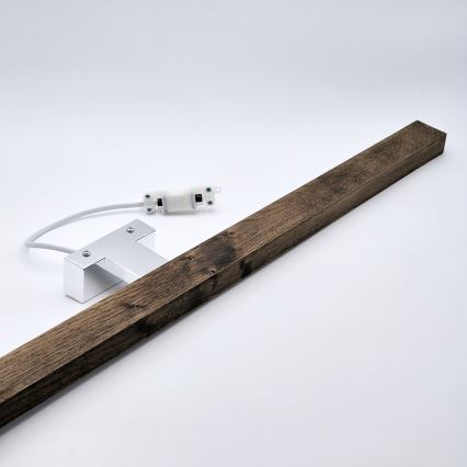 Brilagi - Светодиодная подсветка для зеркала в ванной комнате WOODY MIRROR LED/15W/230V 90 см IP44 дуб орех/блестящий хром