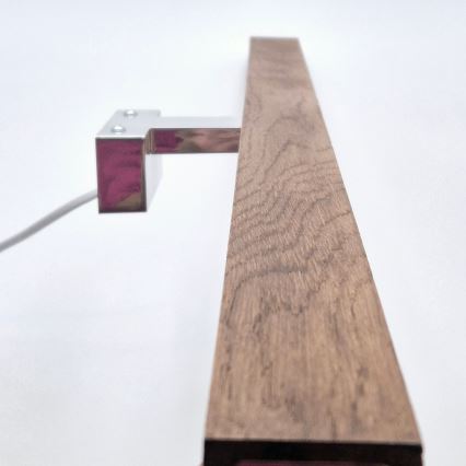 Brilagi - Светодиодная подсветка для зеркала в ванной комнате WOODY MIRROR LED/15W/230V 90 см IP44 дуб вишня/блестящий хром