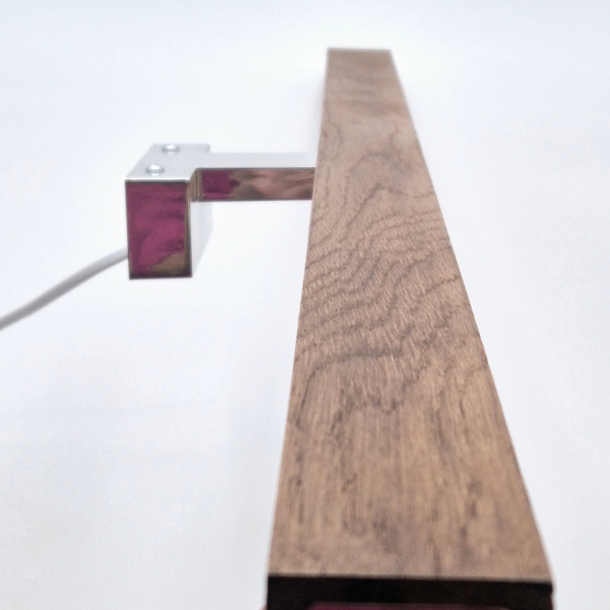 Brilagi - Светодиодная подсветка для зеркала в ванной комнате WOODY MIRROR LED/15W/230V 90 см IP44 дуб вишня/блестящий хром