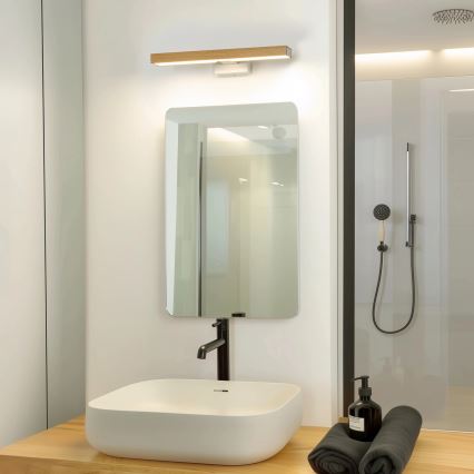 Brilagi - Светодиодная подсветка для зеркала в ванной комнате WOODY MIRROR LED/8W/230V 40 см IP44 дуб/белый