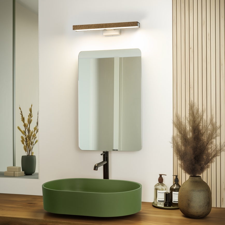 Brilagi - Светодиодная подсветка для зеркала в ванной комнате WOODY MIRROR LED/8W/230V 40 см IP44 дуб орех/белый
