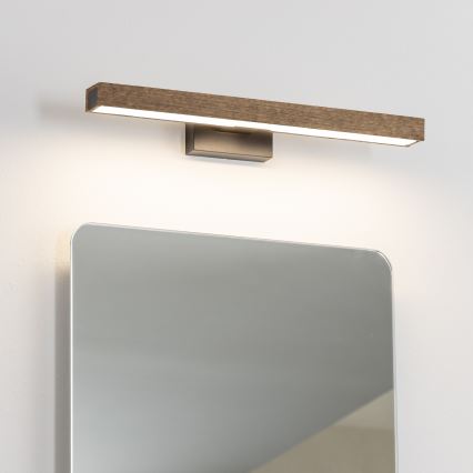 Brilagi - Светодиодная подсветка для зеркала в ванной комнате WOODY MIRROR LED/8W/230V 40 см IP44 дуб орех/черный