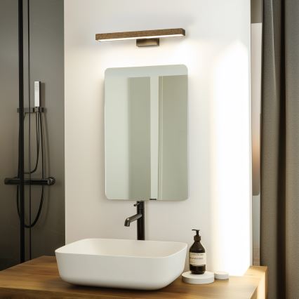 Brilagi - Светодиодная подсветка для зеркала в ванной комнате WOODY MIRROR LED/8W/230V 40 см IP44 дуб орех/черный