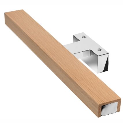 Brilagi - Светодиодная подсветка для зеркала в ванной комнате WOODY MIRROR LED/8W/230V 40 см IP44 дуб/блестящий хром
