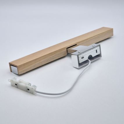 Brilagi - Светодиодная подсветка для зеркала в ванной комнате WOODY MIRROR LED/8W/230V 40 см IP44 дуб/блестящий хром
