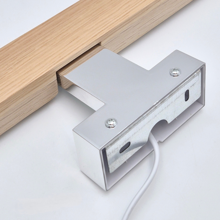 Brilagi - Светодиодная подсветка для зеркала в ванной комнате WOODY MIRROR LED/8W/230V 40 см IP44 дуб/блестящий хром