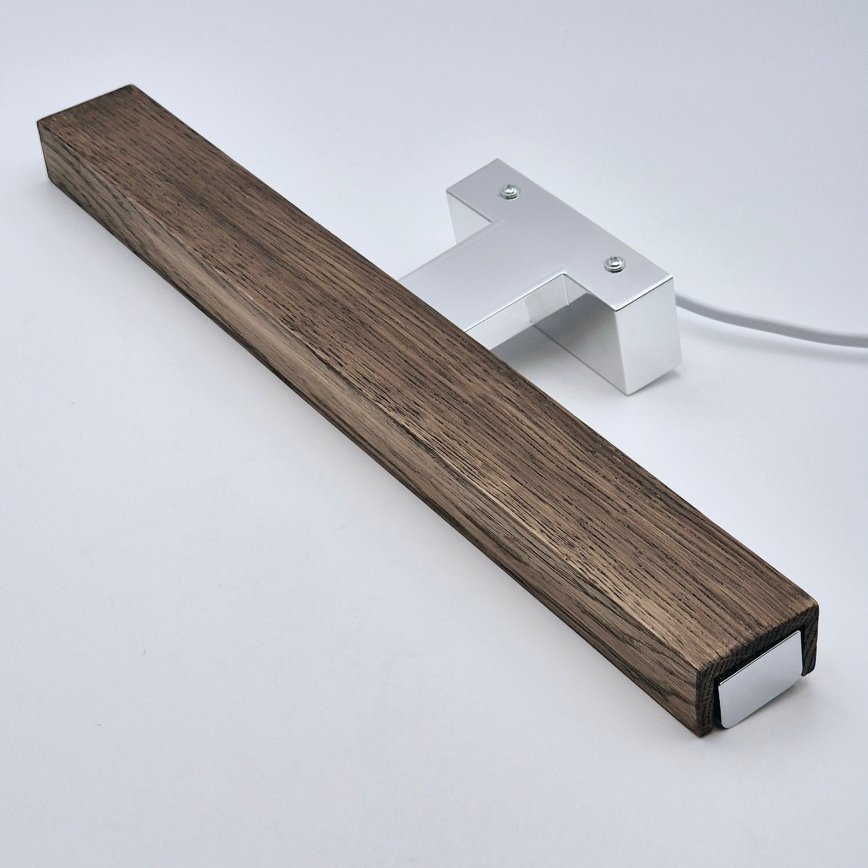 Brilagi - Светодиодная подсветка для зеркала в ванной комнате WOODY MIRROR LED/8W/230V 40 см IP44 дуб орех/блестящий хром