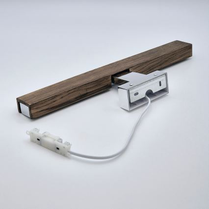 Brilagi - Светодиодная подсветка для зеркала в ванной комнате WOODY MIRROR LED/8W/230V 40 см IP44 дуб орех/блестящий хром