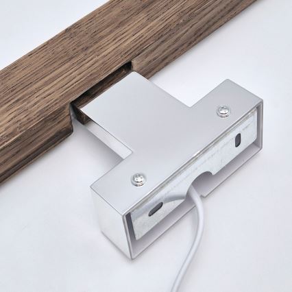 Brilagi - Светодиодная подсветка для зеркала в ванной комнате WOODY MIRROR LED/8W/230V 40 см IP44 дуб орех/блестящий хром
