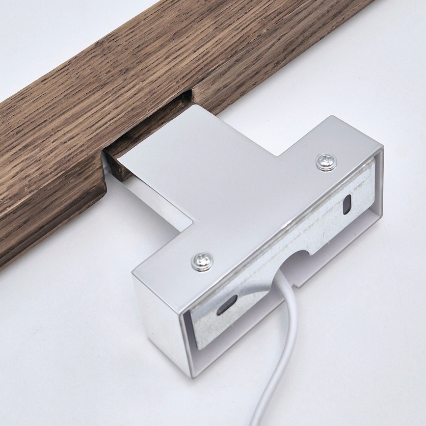 Brilagi - Светодиодная подсветка для зеркала в ванной комнате WOODY MIRROR LED/8W/230V 40 см IP44 дуб орех/блестящий хром
