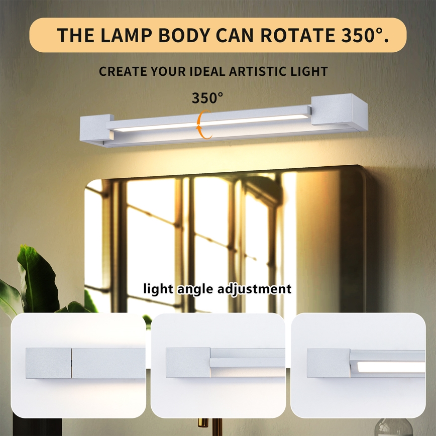 Brilagi — LED-подсветка зеркала для ванной AQUA LINE, 12 Вт/230 В, 45 см, IP44, белая, CRI 90