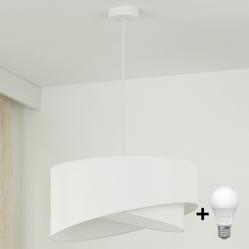 Brilagi - Светодиодная подвесная люстра LYRA 1xE27/15W/230V белый