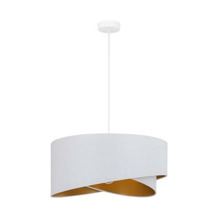 Brilagi - Светодиодная подвесная люстра LYRA 1xE27/15W/230V белый/золотистый