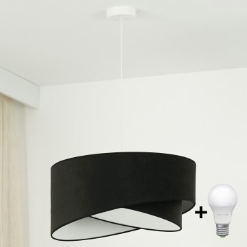 Brilagi - Светодиодная подвесная люстра LYRA 1xE27/15W/230V черный/белый
