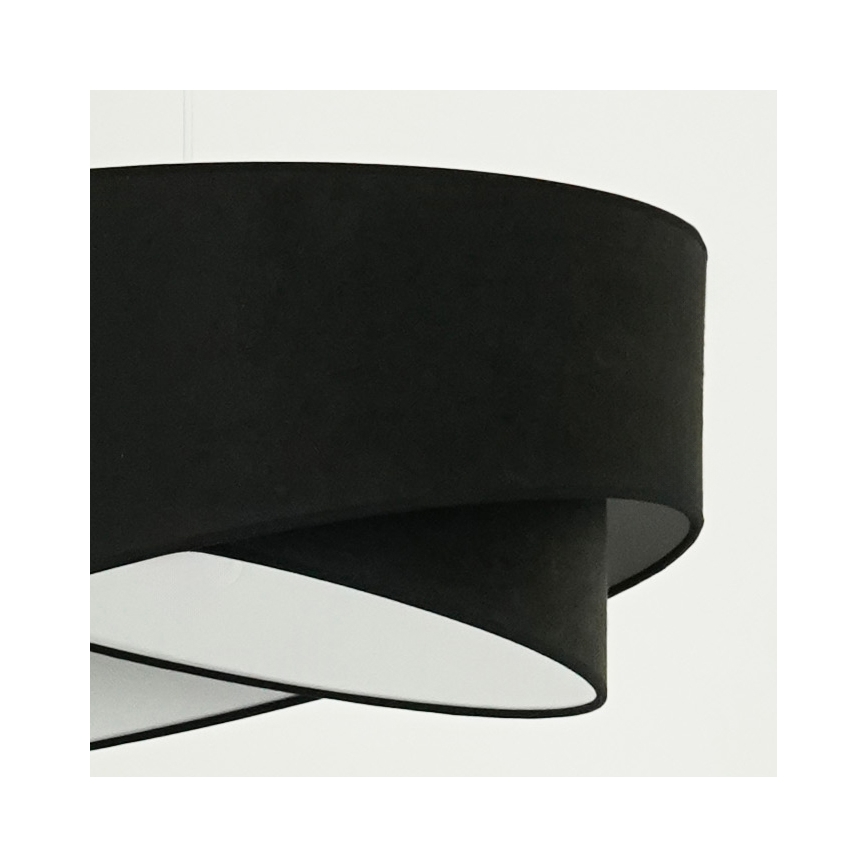 Brilagi - Светодиодная подвесная люстра LYRA 1xE27/15W/230V черный/белый