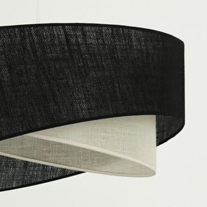 Brilagi - Светодиодная подвесная люстра LYRA 1xE27/15W/230V черный/кремовый