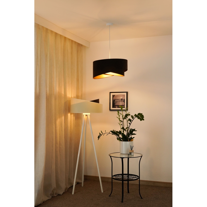 Brilagi - Светодиодная подвесная люстра LYRA 1xE27/15W/230V темно-коричневый/золотистый